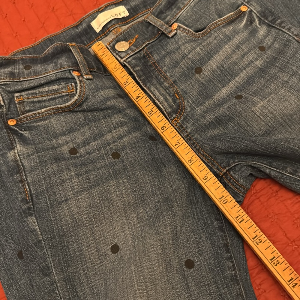 Loft Polka Dot jeans size 4 - Picture 5 of 7